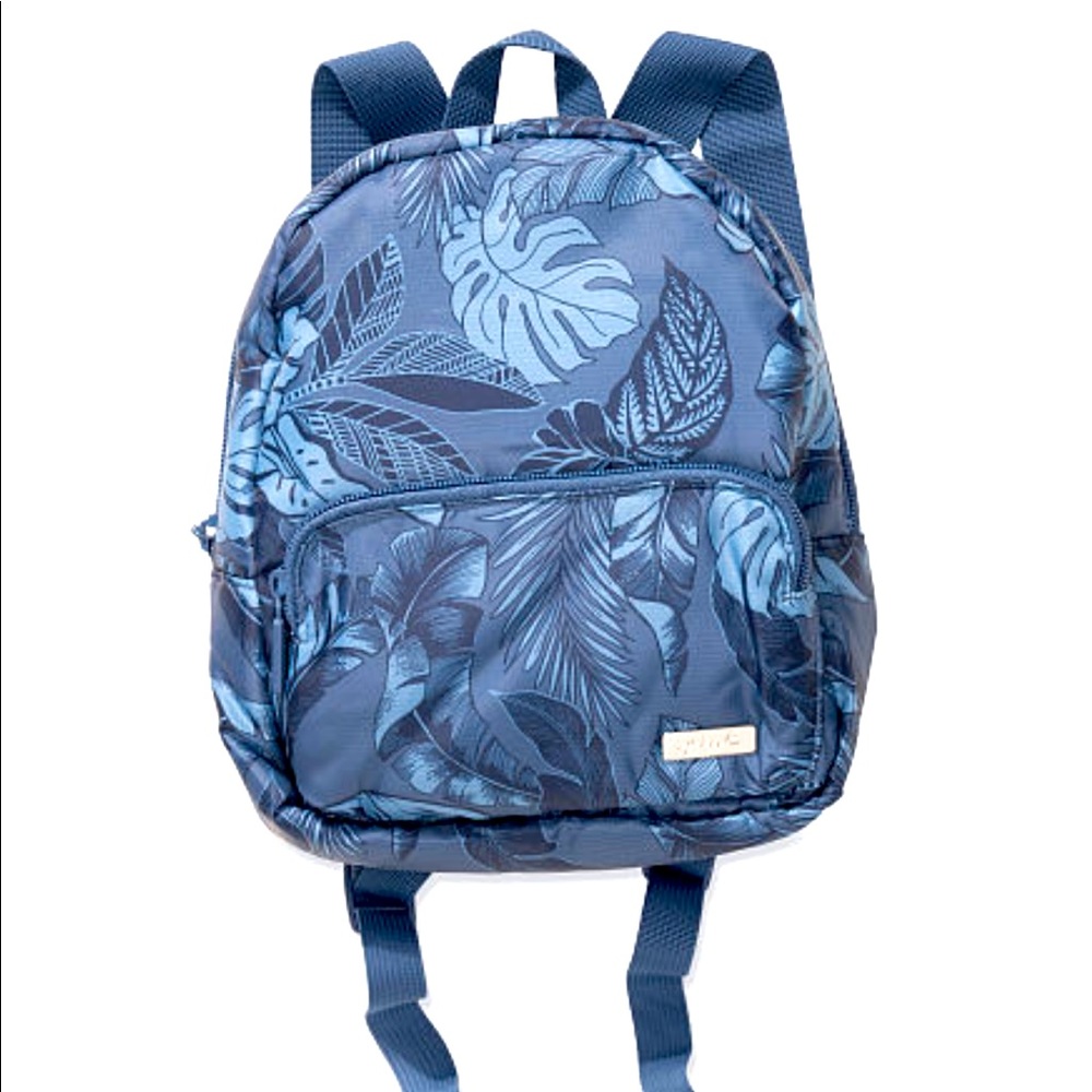 PINK | Blue Floral Ripstop Mini Backpack